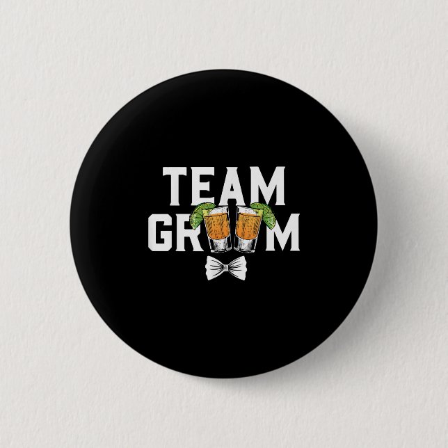 Team Groom Party Bachelor Shots Bride Wedding  6 Cm Round Badge (Front)