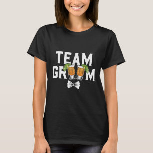 Team Groom Party Bachelor Shots Bride Wedding  T-Shirt