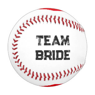 Team Groom personalised Red Heart Baseball