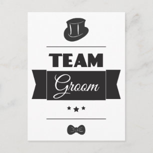 Team groom postcard
