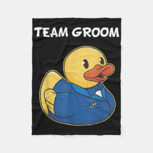 Team Groom Rubber Duck Party Boys Stag Night Fleece Blanket