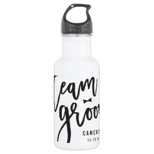Team Groom Script Bow Tie Bachelor Party Wedding 532 Ml Water Bottle