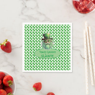 Team Groom Shamrocks Small clovers 3-leaf Napkin