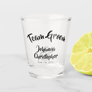 Team Groom Shotglass Wedding Favour Shot Glass