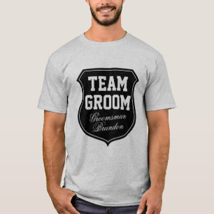 Team Groom t shirts personalised with name