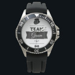 Team groom watch<br><div class="desc">Hello and welcome , this funny and unique design "Team Groom" to wear the day of the Bachelor Party or Wedding Day.
#wedding #groom #teamgroom #groom #funny #cool #bachelorparty #vintage #hipster #bride #engagement #funnygroom #sunglasses #hat #bowtie #groomgift #bachelorgift #weddingparty #bestman #fun</div>