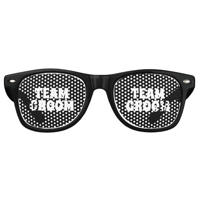Team Groom Wedding Gift Groomsman Party Favour  Retro Sunglasses (Front)