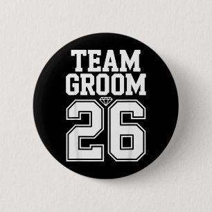 Team Grooms 2026 Stag Party Group 6 Cm Round Badge