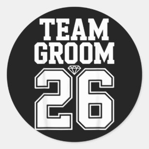Team Grooms 2026 Stag Party Group Classic Round Sticker