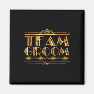 Team Grooms Bridegroom Men Matching Vintage Glamou Magnet