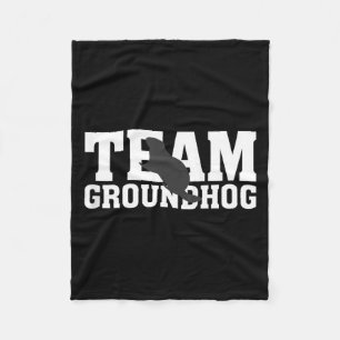 Team Groundhog Funny Groundhog Day Tank Top  Fleece Blanket