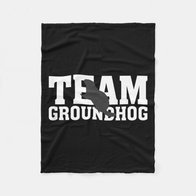 Team Groundhog Funny Groundhog Day Tank Top  Fleece Blanket (Front)