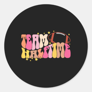 Team Halftime Super Football Day Group Matching Classic Round Sticker