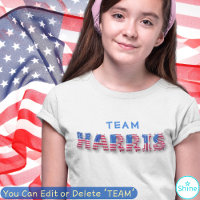 TEAM HARRIS US Flag Balloon Letters Kamala Harris