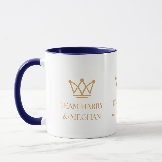 TEAM HARRY & MEGHAN WITH GOLD CROWN MUG (Left)