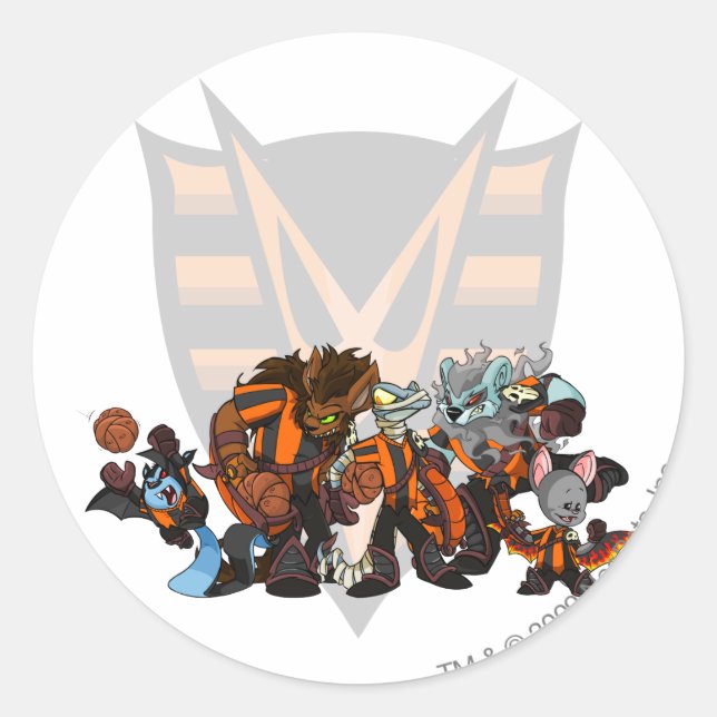 Team Haunted Woods Group Classic Round Sticker (Front)