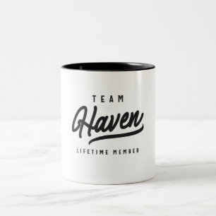 Team Haven Lifetime Member Personalised Name Two-Tone Coffee Mug