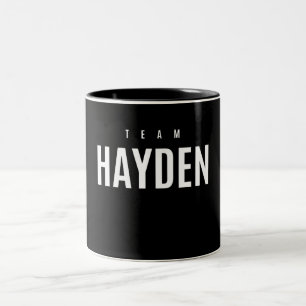 Team Hayden Personalised Name Two-Tone Coffee Mug