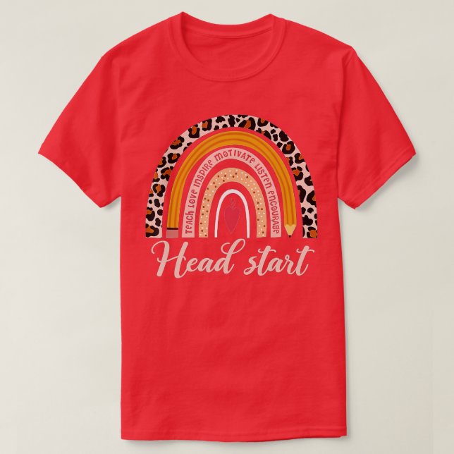 Team Head Start Squad Back To School Rainbow Kids  T-Shirt (Design Front)