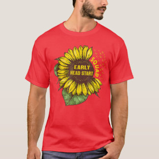 Team Head Start Squad Sunflower Back To School Fun T-Shirt