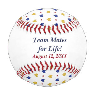 Team Hearts Personalised Newlywed Baseball
