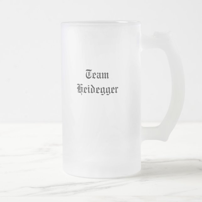 Team Heidegger Frosted Glass Beer Mug (Right)