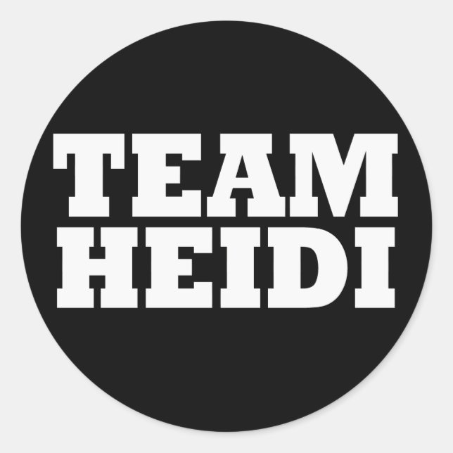 Team Heidi Stickers (Front)