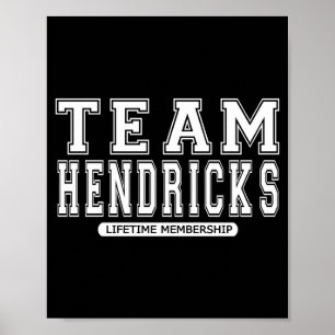 Team hendricks family surname reunion crew member poster