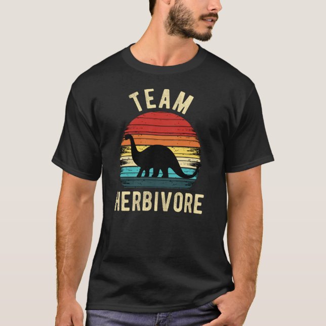 Team Herbivore Retro vegan T-Shirt (Front)