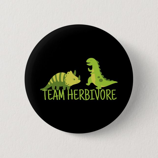 Team Herbivore Vegan 6 Cm Round Badge (Front)