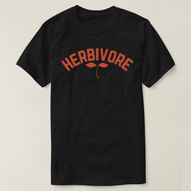 Team Herbivore Vegan Plant Based Diet Dino Vegetar T-Shirt (Design Front)