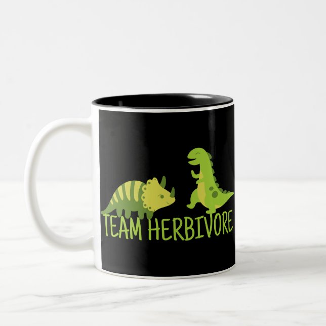 Team Herbivore Vegan Two-Tone Coffee Mug (Left)