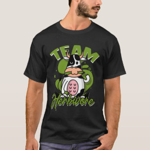 Team Herbivore Vegan Vegetarian Cow T-Shirt
