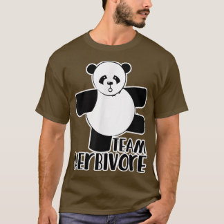 Team Herbivore  vegan vegetarian t panda bear tee 