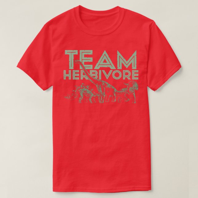 Team Herbivore Vegan Vegetarian  T-Shirt (Design Front)
