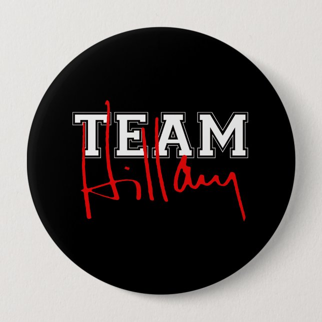 TEAM HILLARY WHITE.png 10 Cm Round Badge (Front)