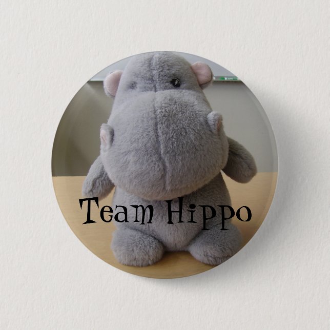 Team Hippo 6 Cm Round Badge (Front)
