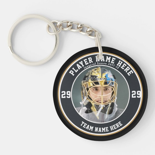 Team Hockey Puck Key Ring (Front)