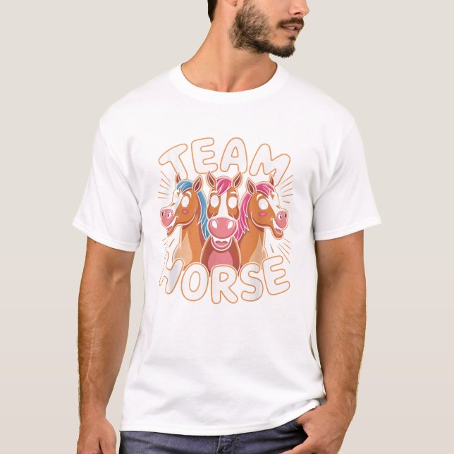  Team Horse Shirt Horse Costume Equestrian Product (Front)