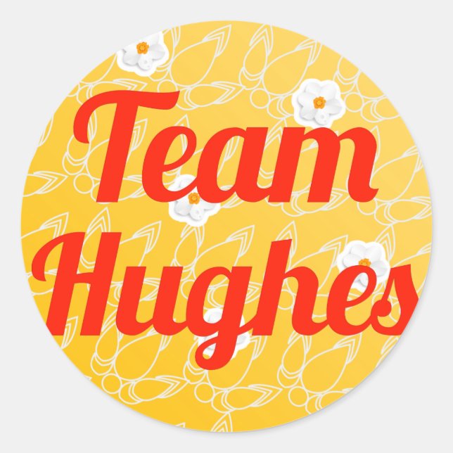 Team Hughes Classic Round Sticker (Front)