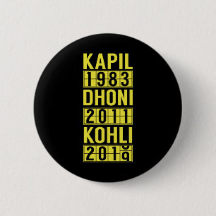 Team India Cricket Fan Jersey  6 Cm Round Badge