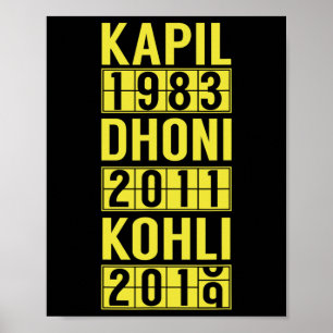 Team India Cricket Fan Jersey Poster