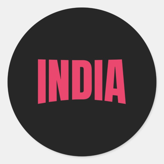 Team India World Cricket Cup Fan Jersey  Classic Round Sticker (Front)