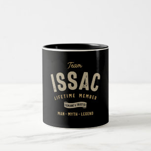Team Issac Lifetime Member Personalised Name Two-Tone Coffee Mug