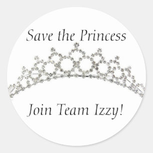Team Izzy Round Stickers
