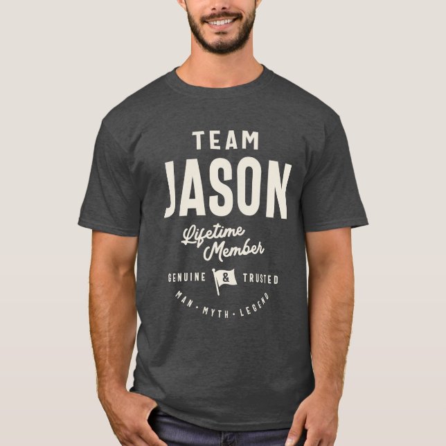 Team Jason Lifetime Member Jason Name T-Shirt (Front)