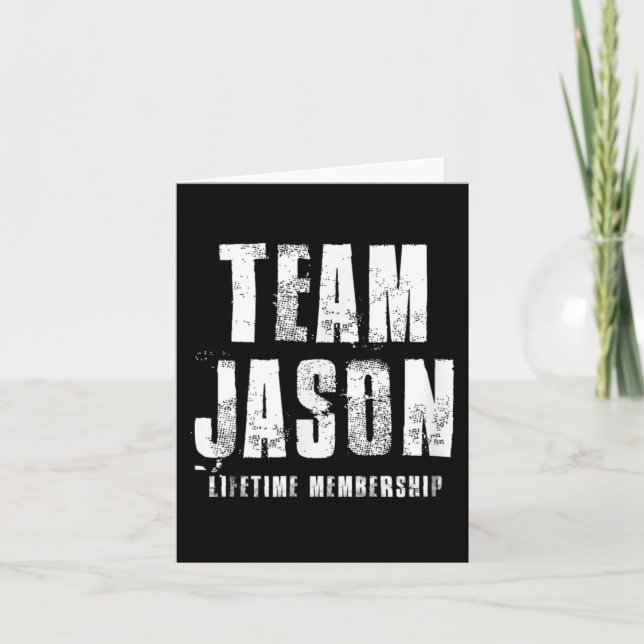 Team Jason Motivational Insrational Proud Family  Card (Front)