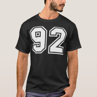 Team Jersey Number #92 Sports Gift Premium T-Shirt