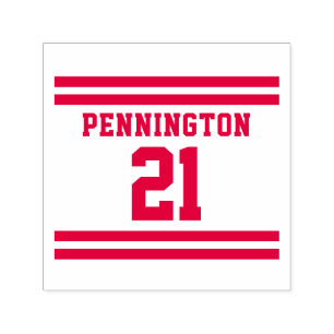 Team Jersey Sports Jersey Style Name Number Self-inking Stamp