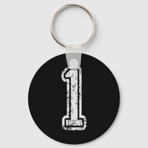 Team jersey uniforms number 1 one school sports key ring